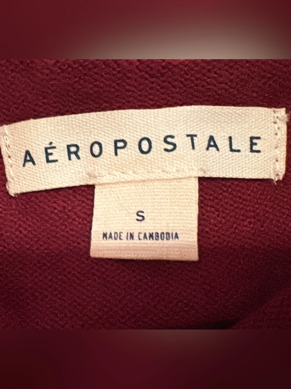 Aeropostale Maroon Dog Graphic Pet Sweater